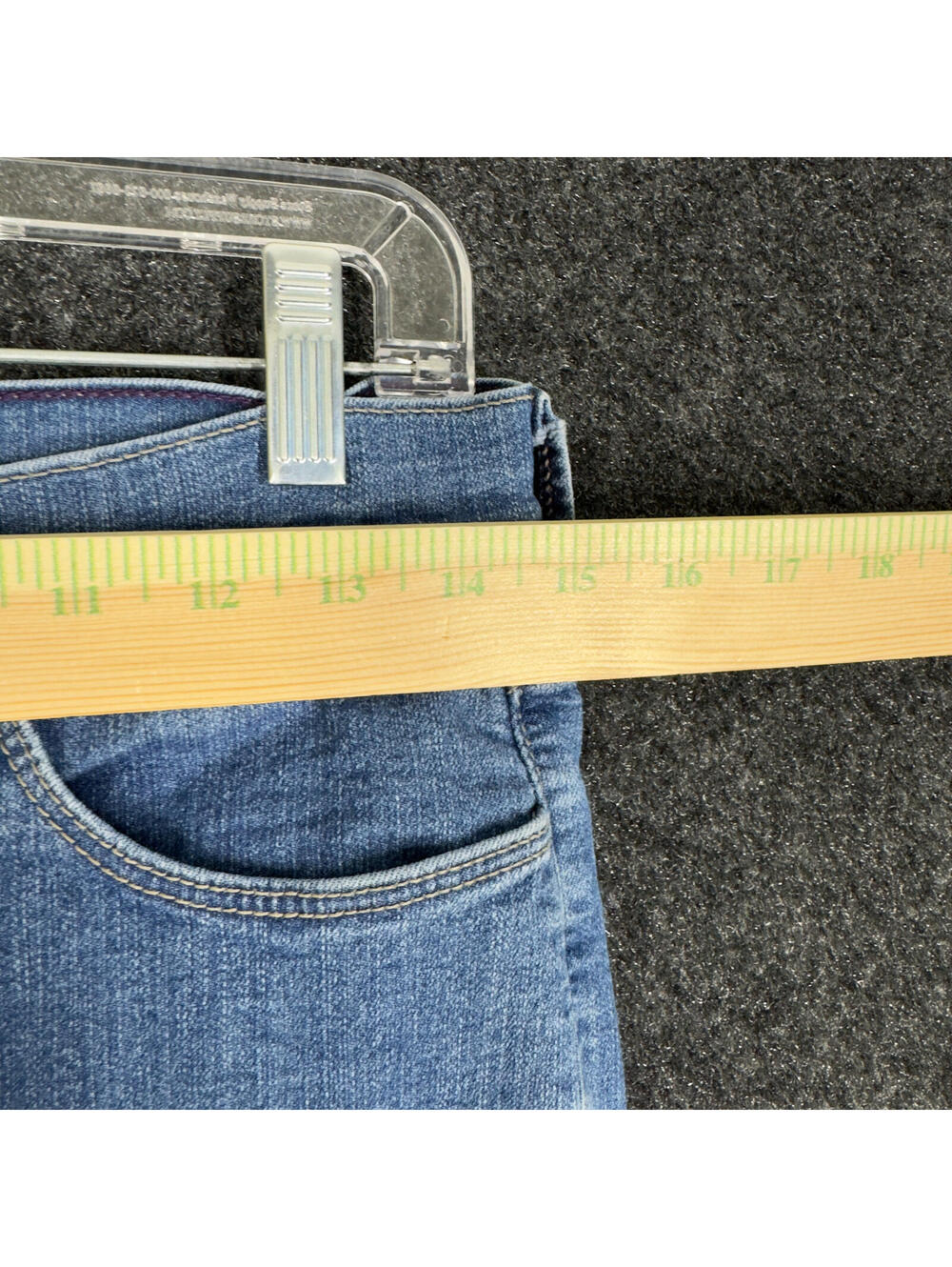 NYDJ Jeans Women 8 Blue Denim Medium Wash Mid Rise Cuffed Straight Pockets - Picture 3 of 8